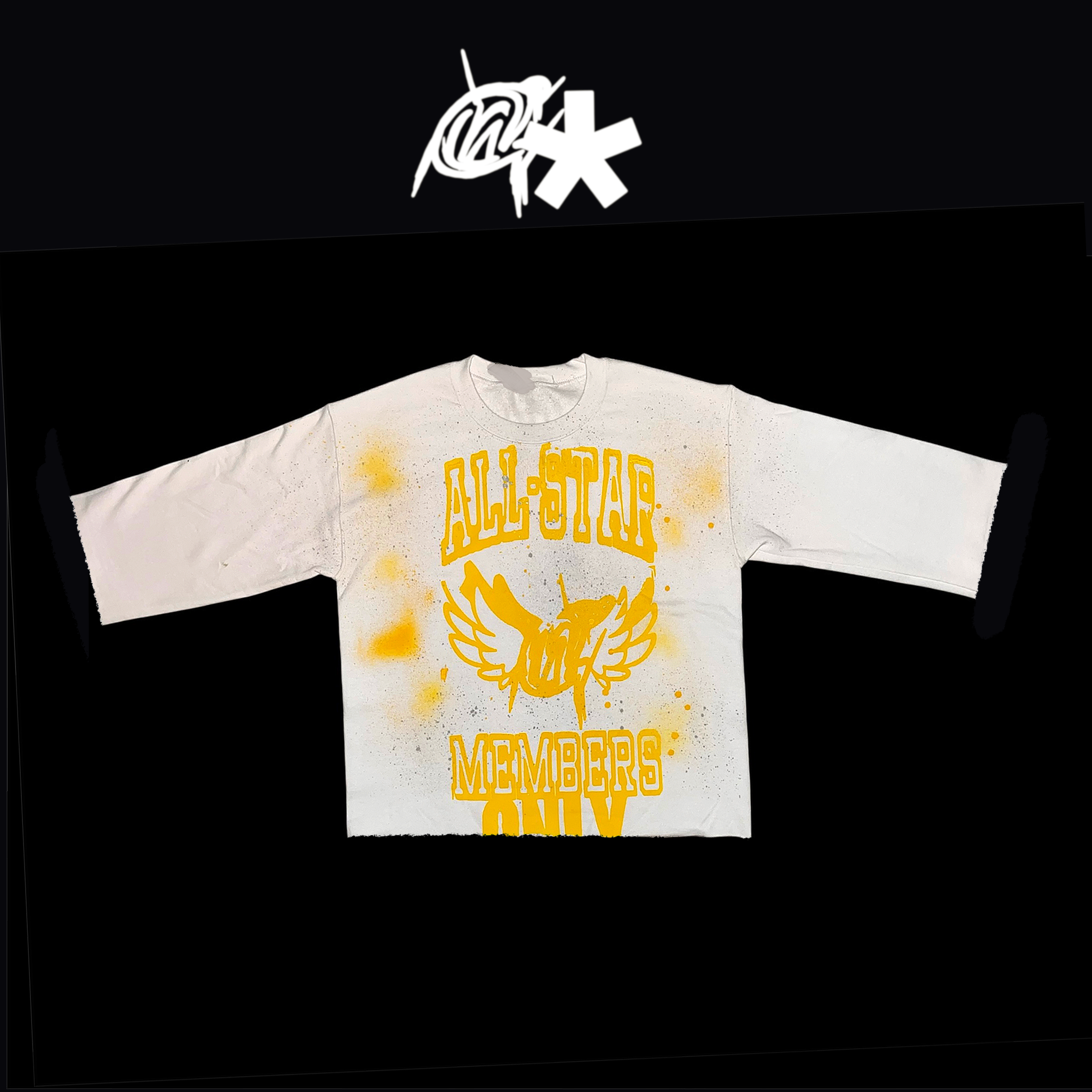 Yellow All-star graffiti shirt